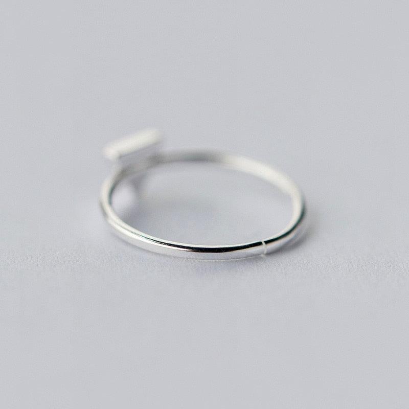Moon Pi - Thin Silver Stacking Ring - LOVESTITCH